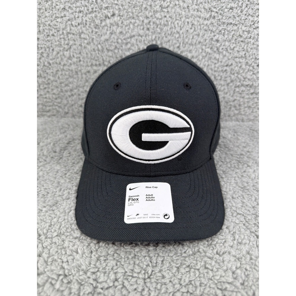 Nike Georgia Bulldogs Rise Cap Swoosh Flex Hat Mens Sz L/XL NEW
